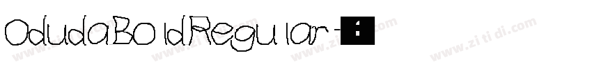 Oduda Bold Regular字体转换